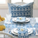 Pacific & Rose Pacific & Rose Tablecloth Luka Blue 60x60