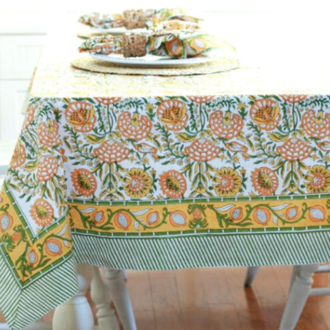 Faire Pacific & Rose Tablecloth Caroline Marigold 60x125