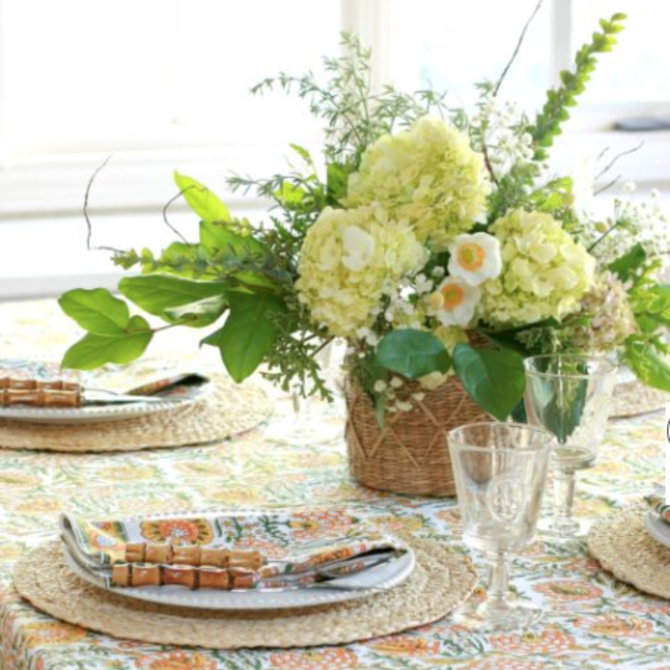 Faire Pacific & Rose Tablecloth Caroline Marigold 60x125