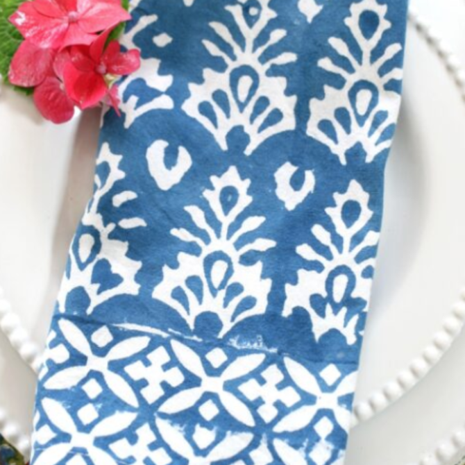 Pacific & Rose Pacific & Rose Luka Blue Napkin