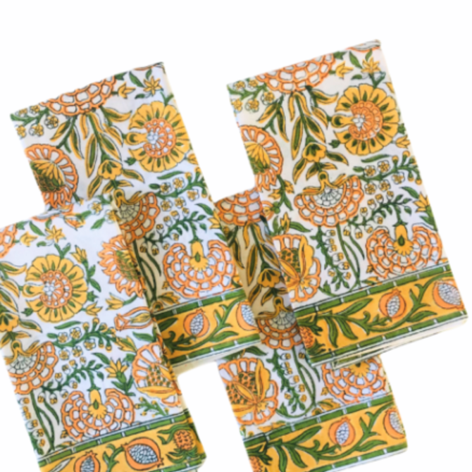 Pacific & Rose Pacific & Rose Caroline Napkin Marigold (set of four)