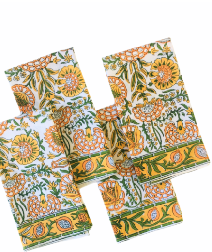 Pacific & Rose Pacific & Rose Caroline Napkin Marigold (set of four)