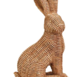 Two's Company Basket Weave Pattern Bunny Decor