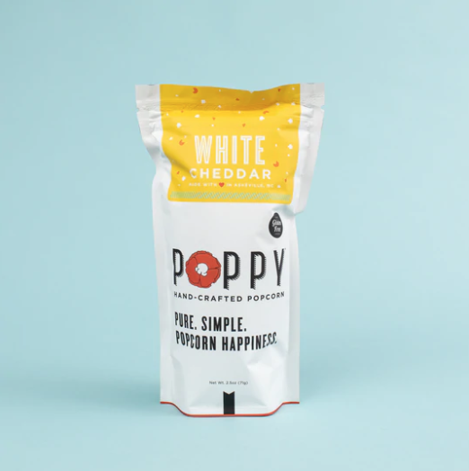 Poppy Handcrafted Popcorn White Cheddar Market Bag