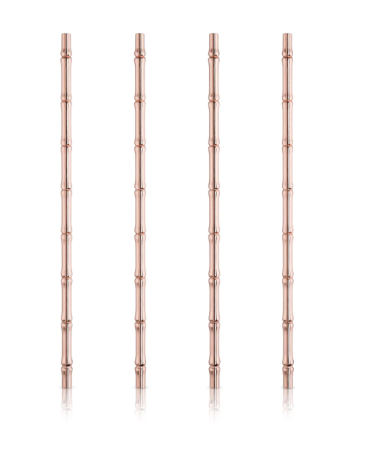 Viski Copper Plated Bamboo Straws