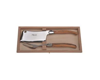 The French Farm Olive Wood 2pc Cheese Set