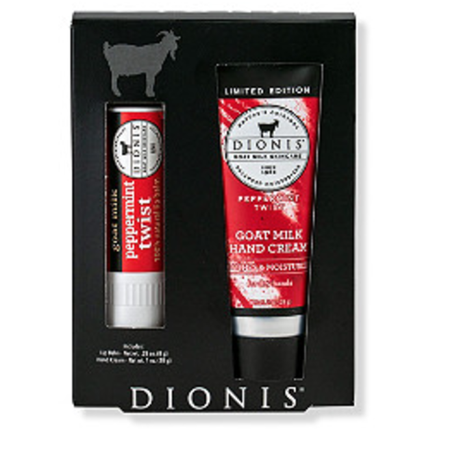 Dioni's Hand Cream and Lip Balm Gift Set-Peppermint