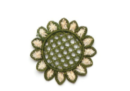 Myto Design Ritual Aralia Leaf Coaster / Olive & Natural