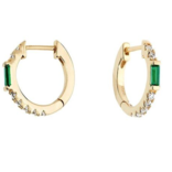 Kriya Veda Infinite Emerald Hoops