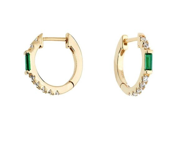 Kriya Veda Infinite Emerald Hoops