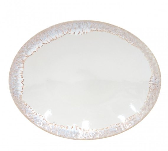 Casafina Living Oval Platter 16 inches - Taormina White/Gold