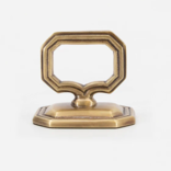 Hester & Cook Napkin Ring with Place Card Holder- Brass