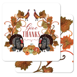 Sip Hip Hooray Give Thanks Thanksgiving Turkey Coaster - 6 pk
