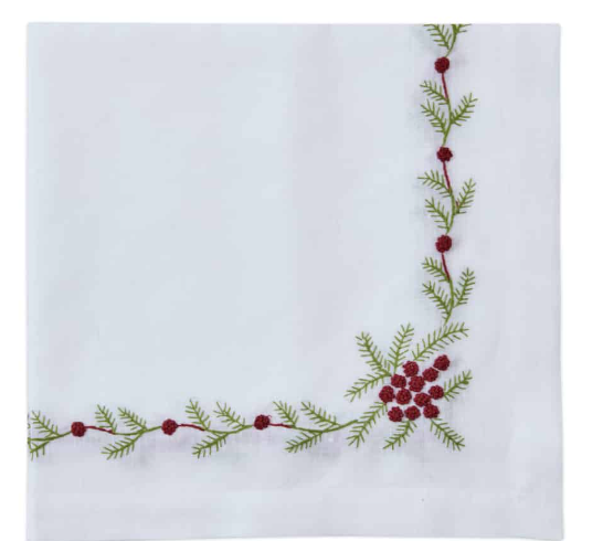 Deborah Rhodes Winter Woods White Napkin 22 in