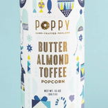 Poppy Handcrafted Popcorn Butter Almond Toffee Holiday Cylinder