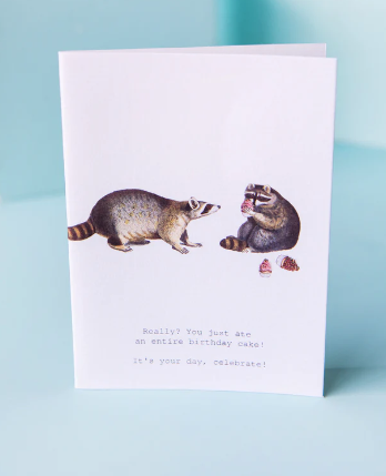 Margot Elena Raccoons Your Day Card