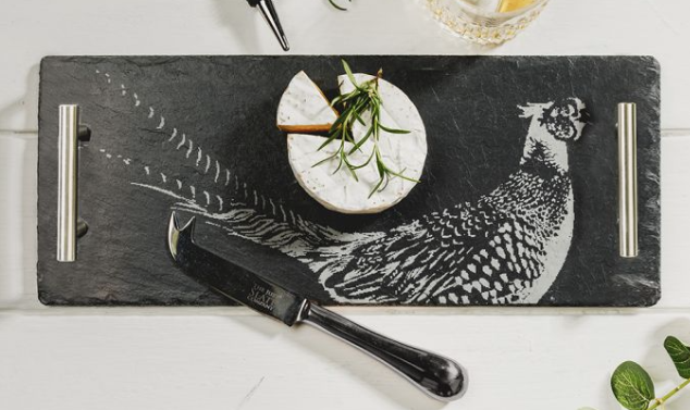 Selbrae House Pheasant Cheese Knife and Bottle Stopper Set