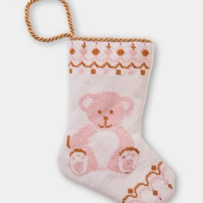 Bauble Stockings Shuler Studio: Bear-y Christmas in Pink