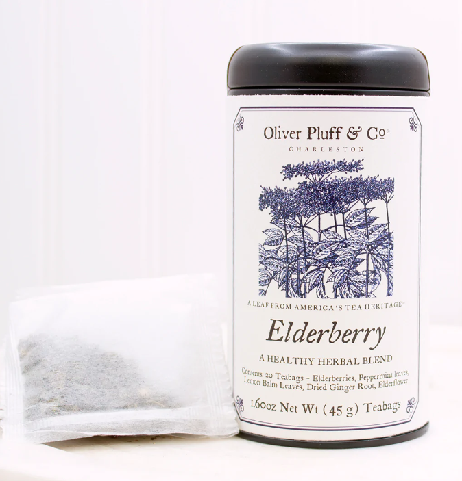 Oliver Pluff and Company Elderberry - 20 Teabags in Signature Tin