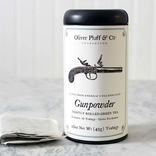 Oliver Pluff and Company Gunpowder - 20 Green Tea Teabags in Signature Tin