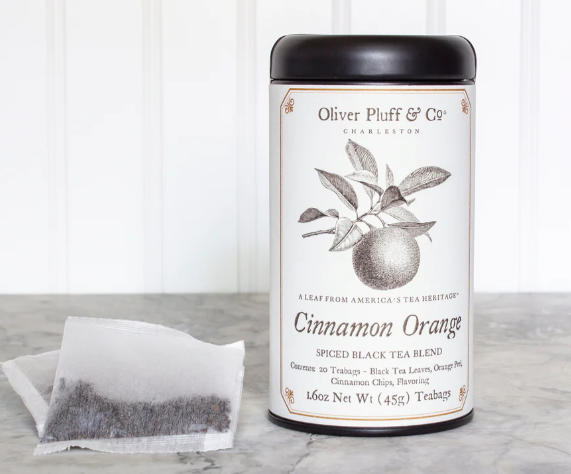 Oliver Pluff and Company Cinnamon Orange Spice - 20 Teabags in Signature Tin