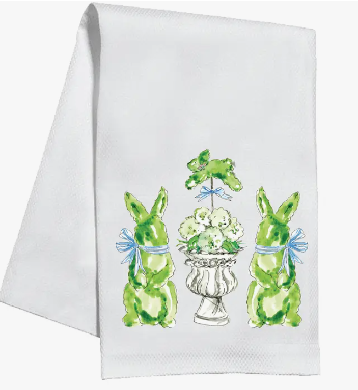 RosanneBeck Collections Bunny Topiaries Kitchen Towel
