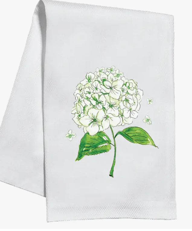 RoseanneBeck Collections Green Hydrangea Kitchen Towel