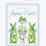 RosanneBeck Collections Wishing you a Joyous Easter Bunny Topiaries Greeting Card