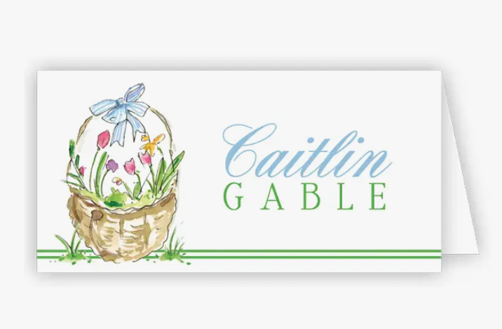 RosanneBeck Collections Handpainted Easter Basket Place Card