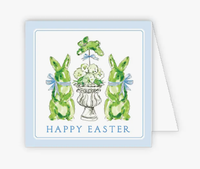 RosanneBeck Collections Happy Easter Bunny Topiaries Enclosure Card