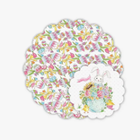 RoseanneBeck Collections Handpainted Easter Eggs with Yellow Bows Doily Set