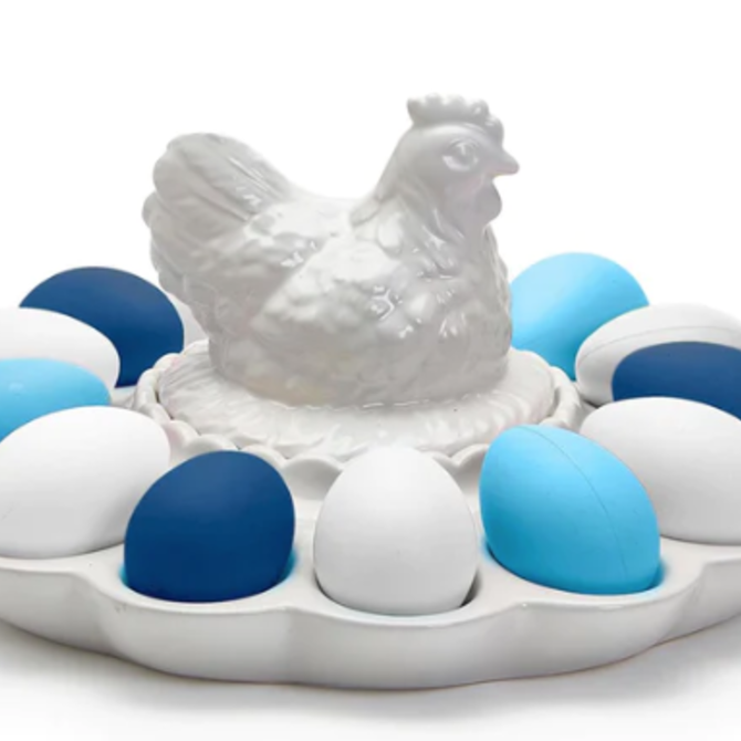 Two's Company Chicken & Egg Serving Platter