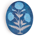 Siren Song Poppy Blue Oval Platter