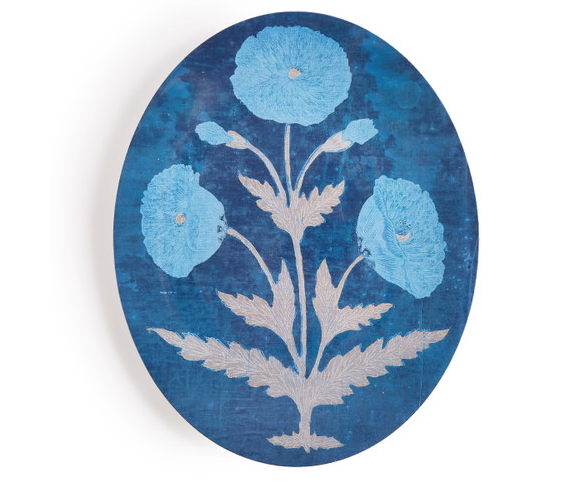 Siren Song Poppy Blue Oval Platter