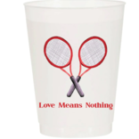 Sip Hip Hooray Love Means Nothing Tennis Frosted Cups S/6