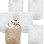 Kate Aspen 10 oz. Textured Beaded-Clear- Old Fashioned Drinking Glasses