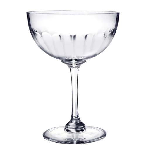 The Vintage List Crystal Champagne Saucers Lens Design