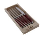 The French Farm 6 Knives Sharpened- Red