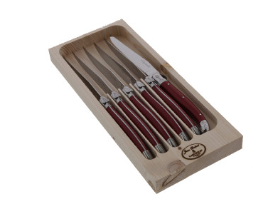 The French Farm 6 Knives Sharpened- Red