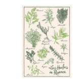 The French Farm Torchons & Bouchons Tea Towel Herbs de Provence