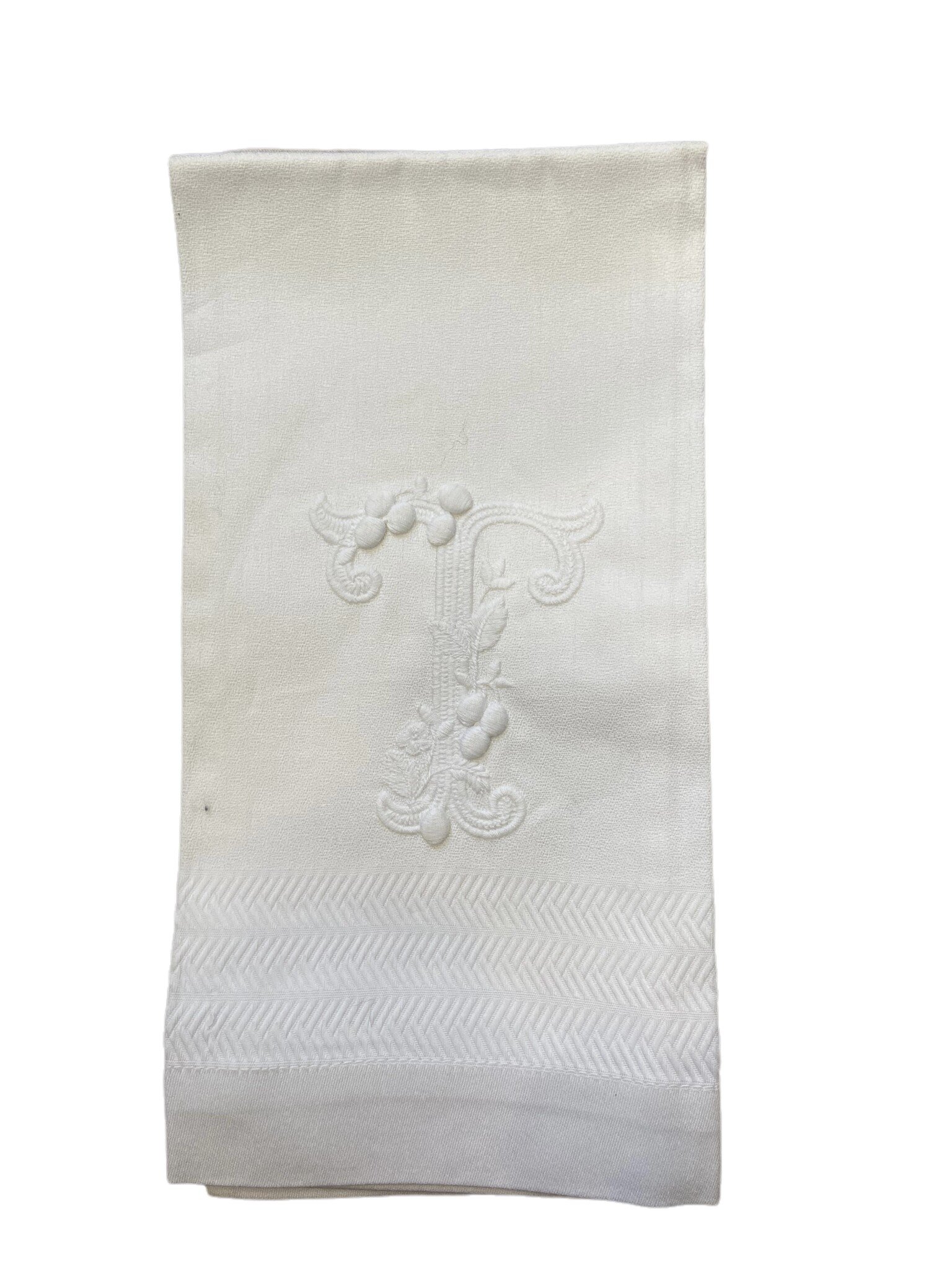 Teresa Alecrim Granite Monogram Guest Towel T