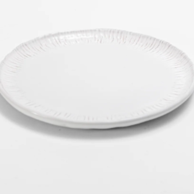 Zafferano Graffito Dessert Plate - White