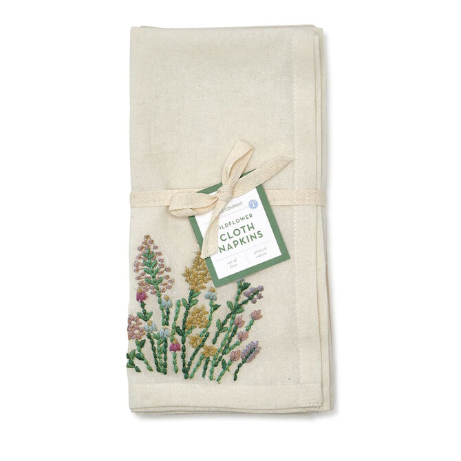 Two's Company Wild Flower Cloth Napkins - Set of 4