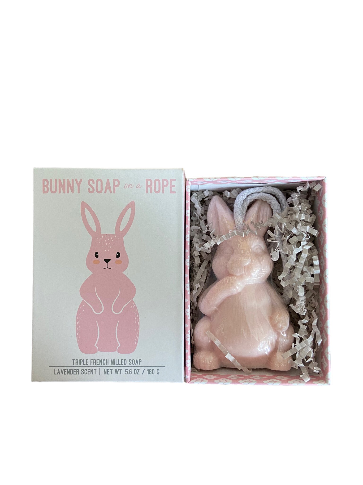 Two's Company Bunny Soup on a Rope - Lavender Soap