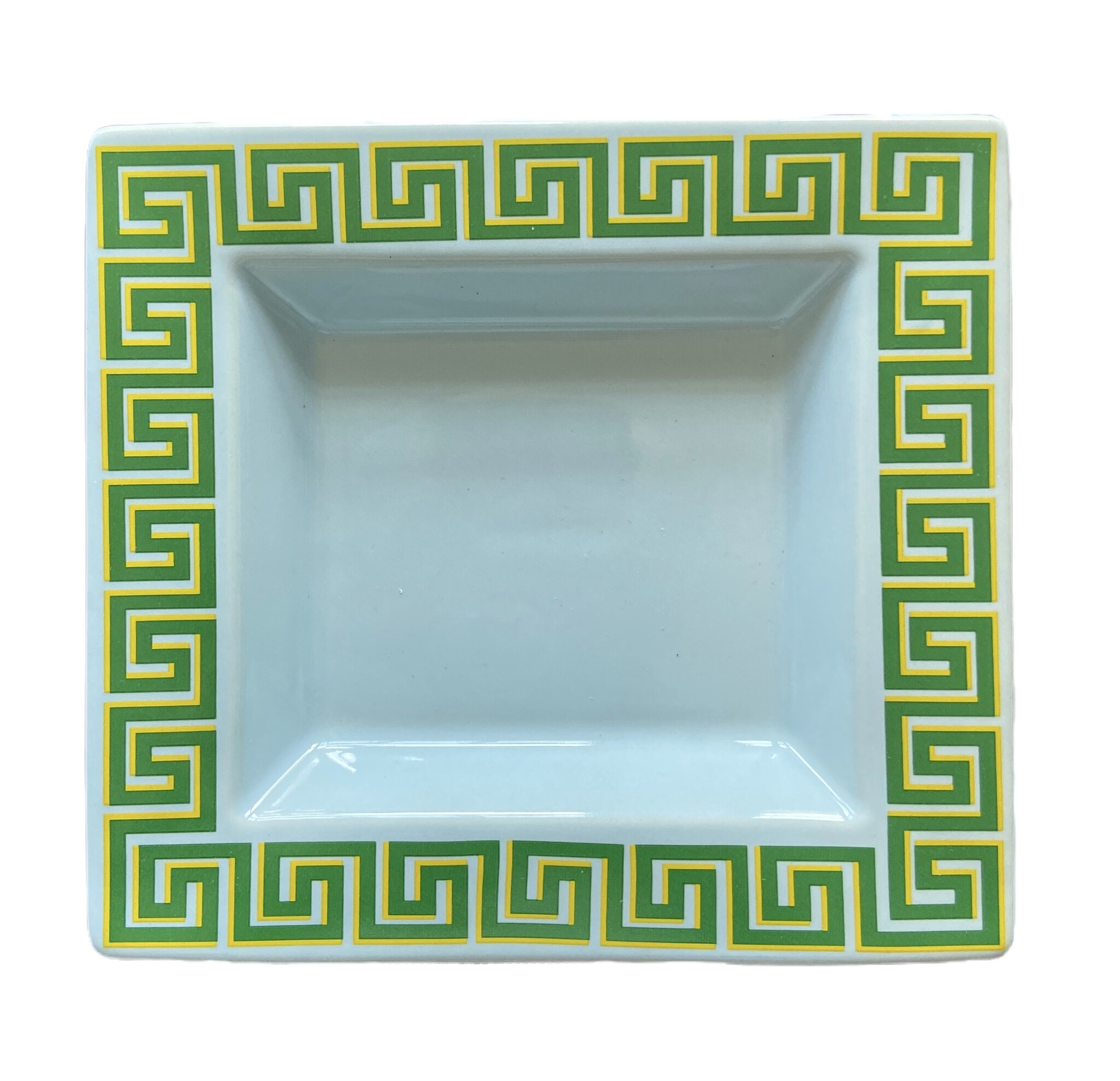 Two's Company GREEK KEY DESK TRAY - Blue