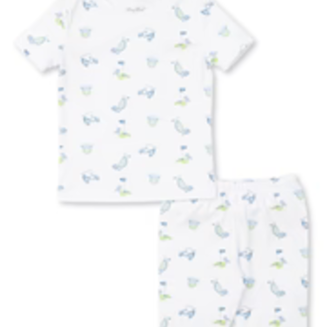 Kissy Kissy 18 Holes Short PJ Set Snug- Multi Blue - 12-18M