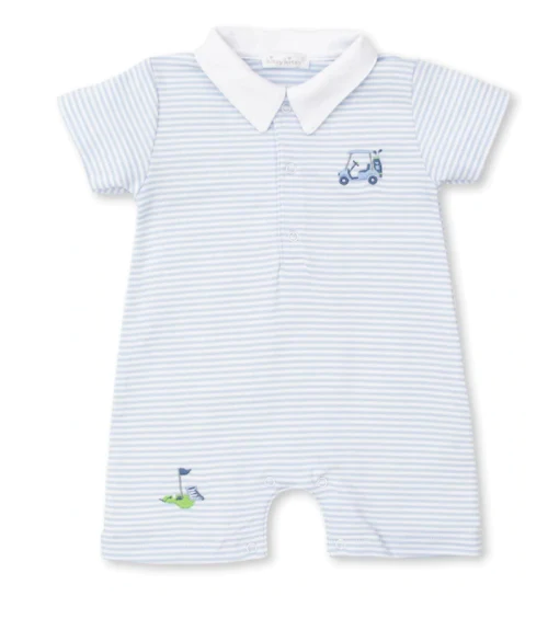 Kissy Kissy 18 Holes Short Playsuit STR - Lt Blue - 3-6M