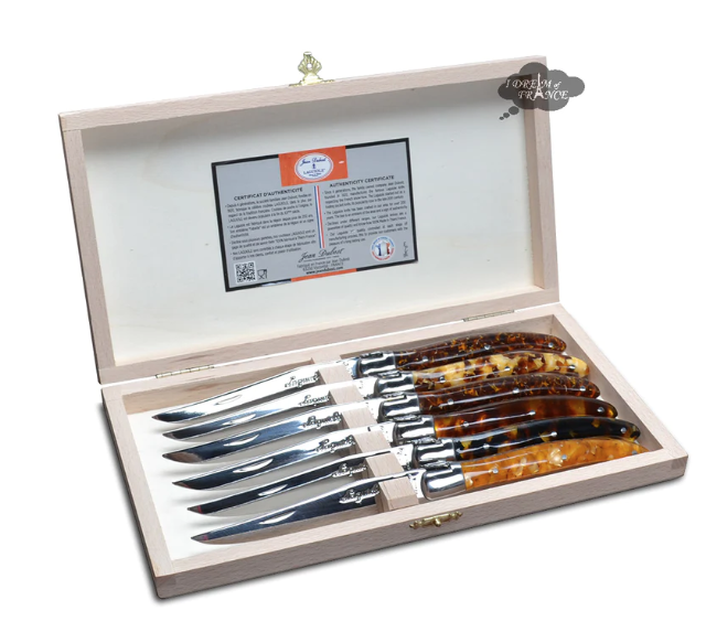 The French Farm 6 Knives Tortoise Acryllic