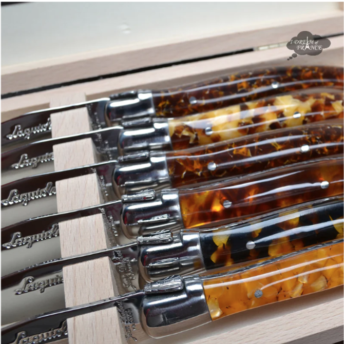 The French Farm 6 Knives Tortoise Acryllic