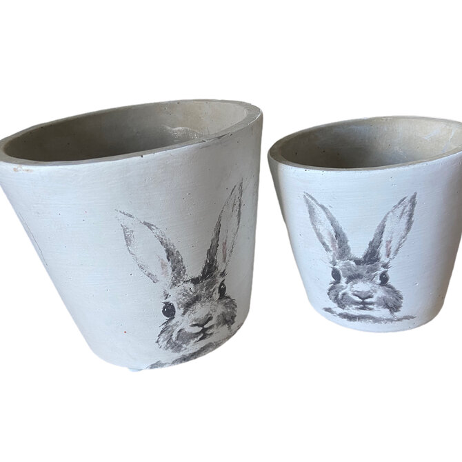 Napa Home and Garden Rabbit Pots Set of 2